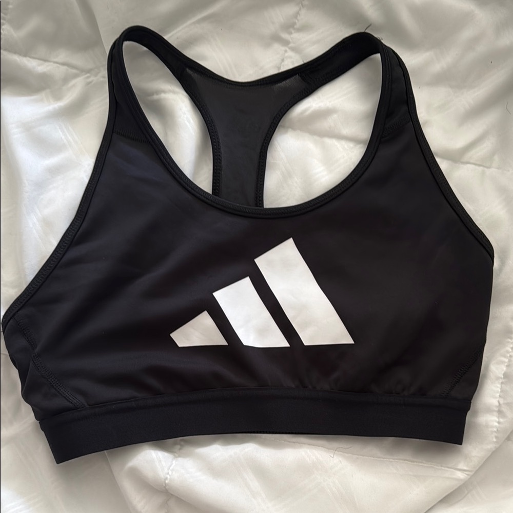 Adidas Black Racerback Sports Bra